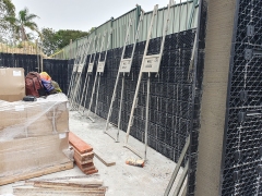 Stripping of Wall Braces used to hold ReFORM walls for concrete pour