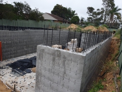 Basement walls stripped