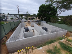 Basement completely stripped out. 150mm reinforced concrete walls.