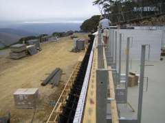 Full height wall before concrete pour