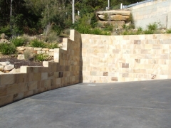 Stepped Down Retaining Walls