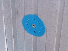 Hot Dipped Galvanised screw and washer on Z-Board Panel